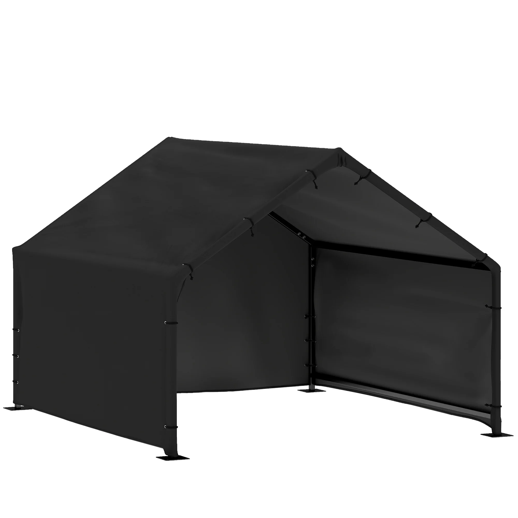 Doghouse/kennel with A Waterproof and UV-protective Roof, Suitable for Dogs Weighing No More Than 30 Kg, Dimensions 125 X 110 X 93 Cm, Black.