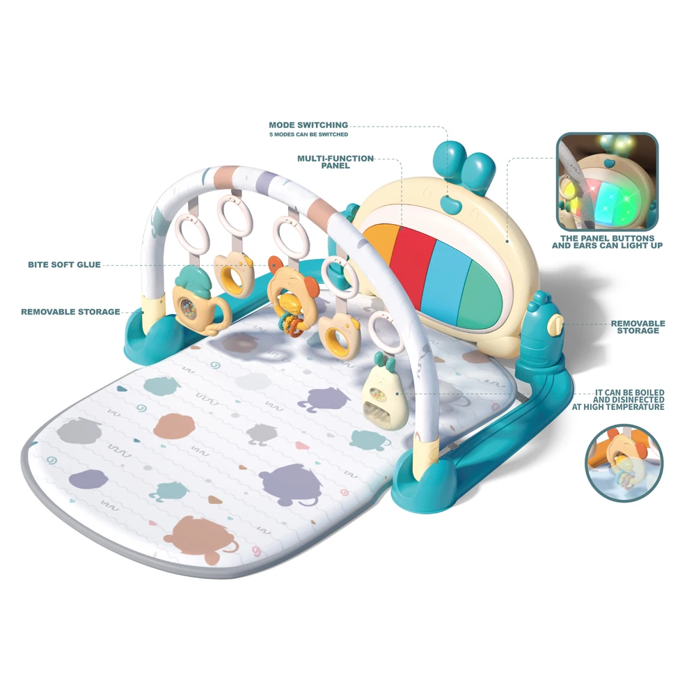 

Newest Musical Piano Play Mat Game Colorful Kick Play Piano Infant Activity Carpet Gym Baby PlayMat