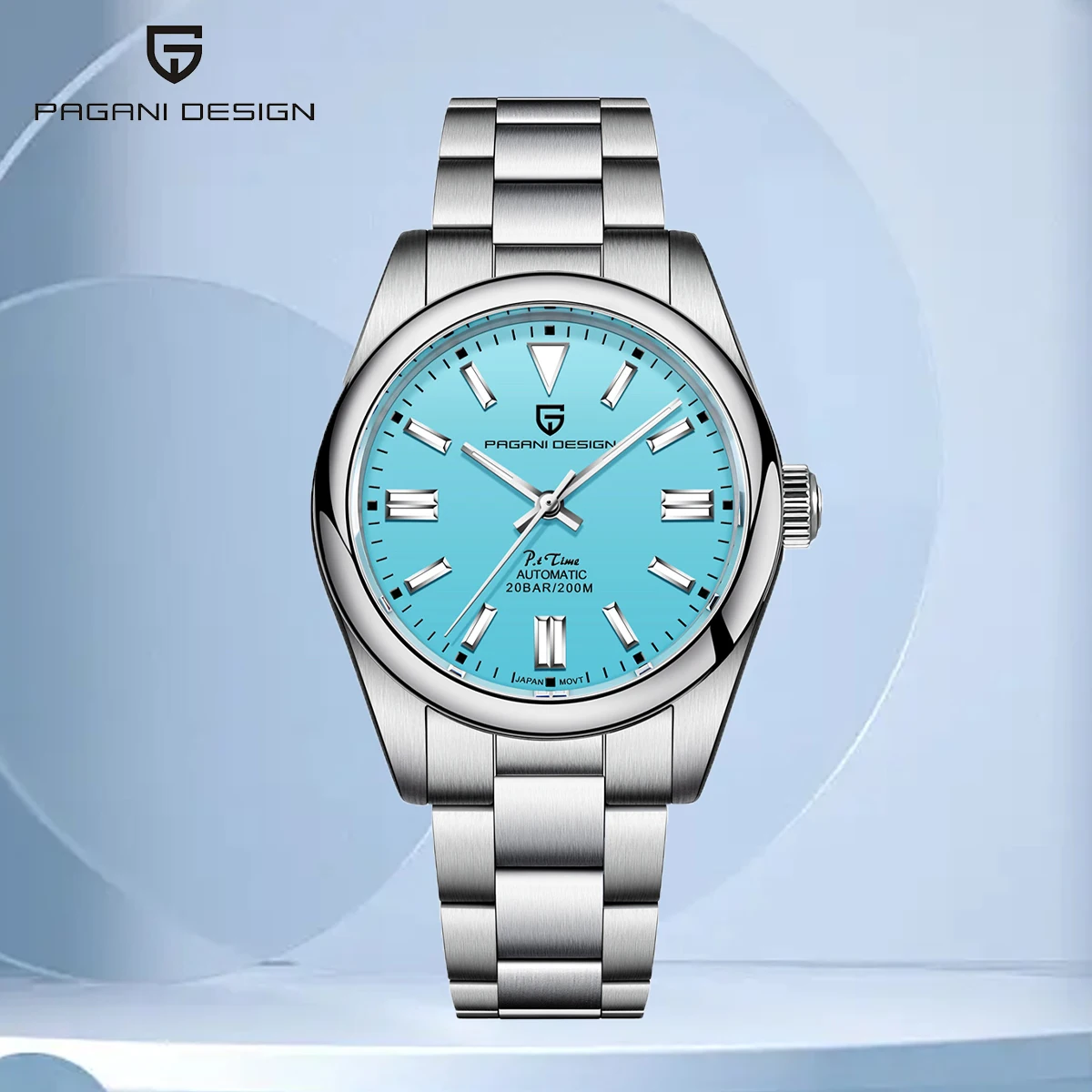 2025 PAGANI Design 39mm ساعات آلية للرجال NH35 ساعة أوتوماتيكية الياقوت الفولاذ المقاوم للصدأ 20Bar مقاوم للماء Reloj Hombre