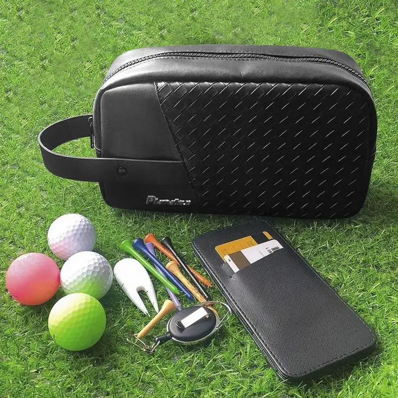 Golf Mini Pouch Bag Unique Golf Handbag Durable Golfer Pocket Multifunctional Keys Ball Maker Glove Cellphone Clutch Bag Zipper