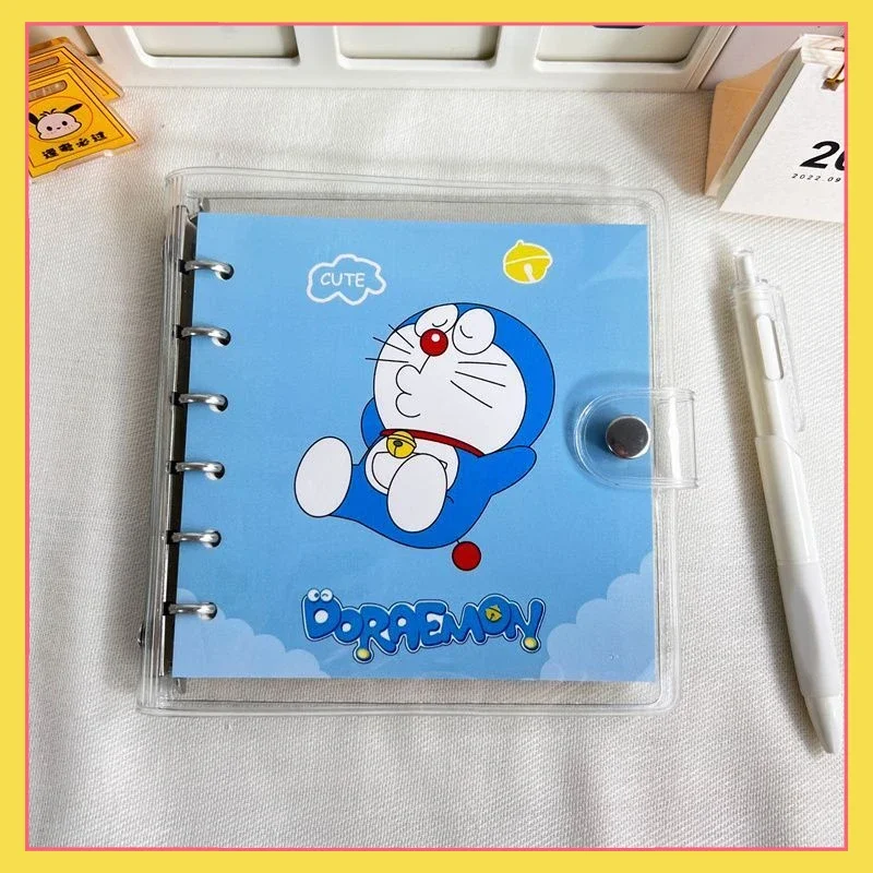 Doraemon notebook, blue chubby, high looks, loose leaf notebook, detachable, simple, Instagram style, niche student diary, gift