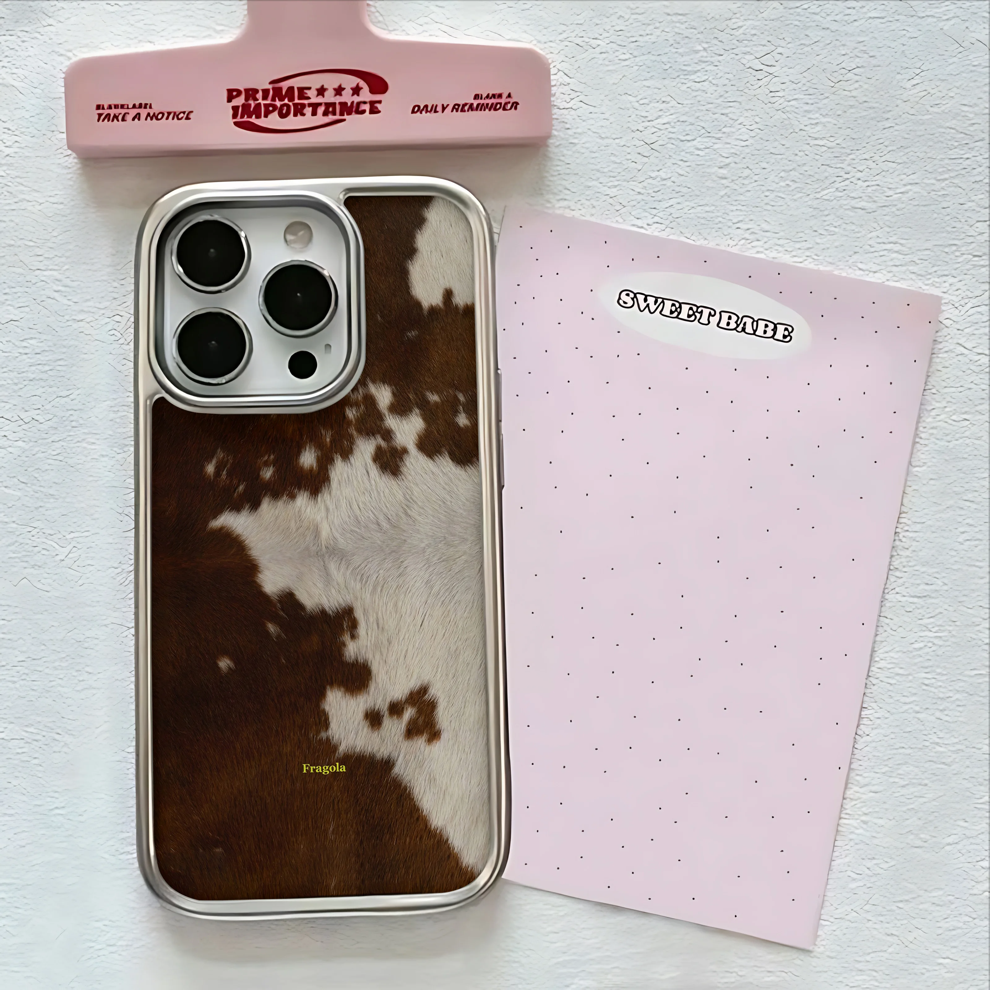 Braun-weiße Kuh Handyhülle für iPhone 17 16e 16 15 14 13 12 11 Air Pro Max X XR XSMAX 8 7 Plus Luxuriöse transparente weiche Rückabdeckung – Detail 6