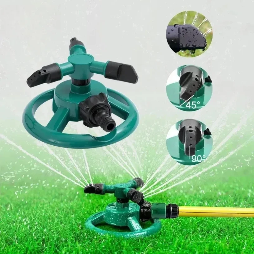 Aspersor automático 360 graus de rotação automática spray água sprinkler bico jardim gramado rega irrigação suprimentos