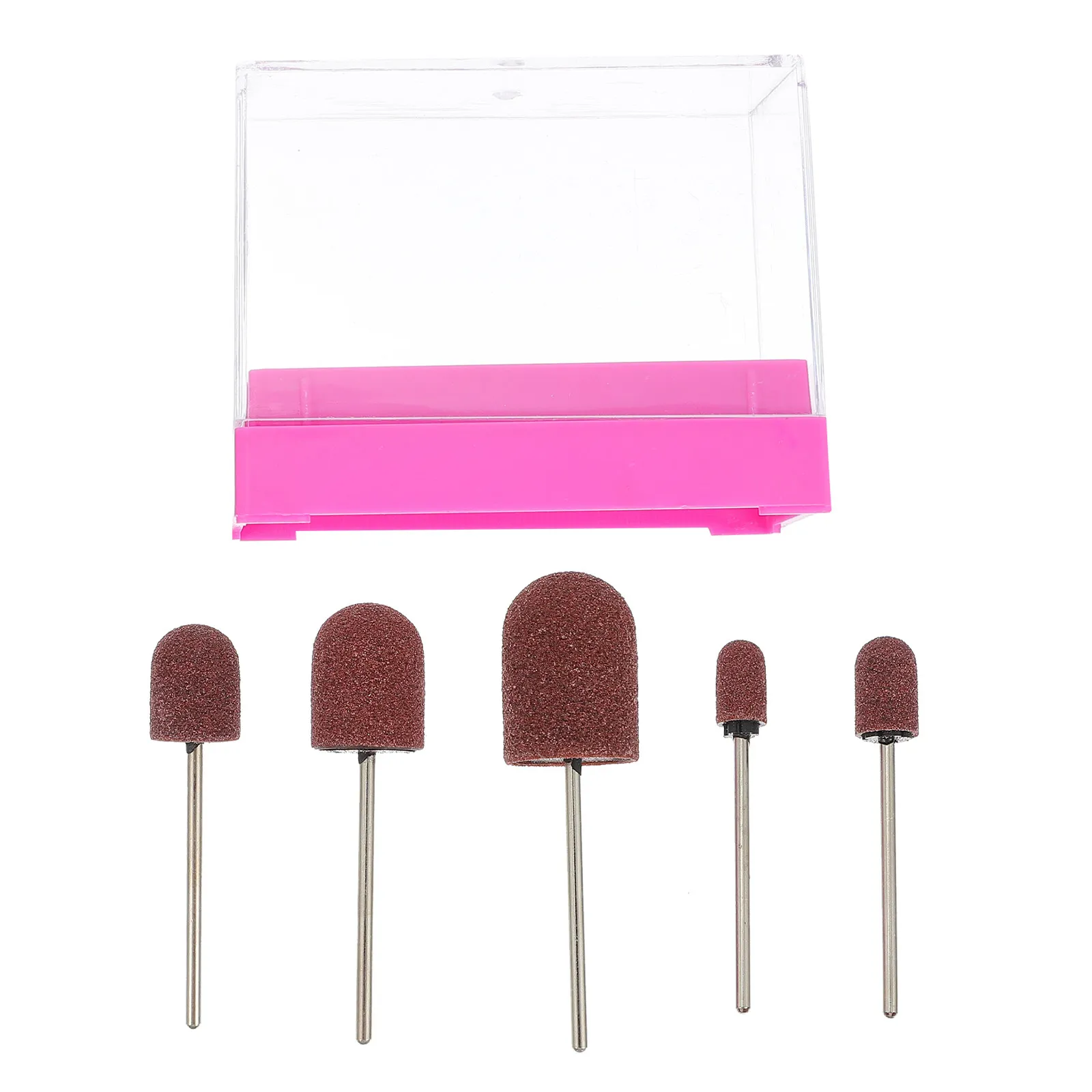 1Set Nail Salon Sanding Heads Polishing Heads Storage Box Manicure Tool Polishing Nail Art Accessory Salon Supplies