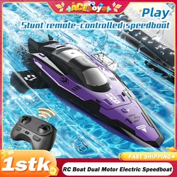 TY11 TY12 TY13 RC Boat Dual Motor Electric Speedboat High Speed Water Model Stunt Rotation Remote Control Ship Toy Waterproof