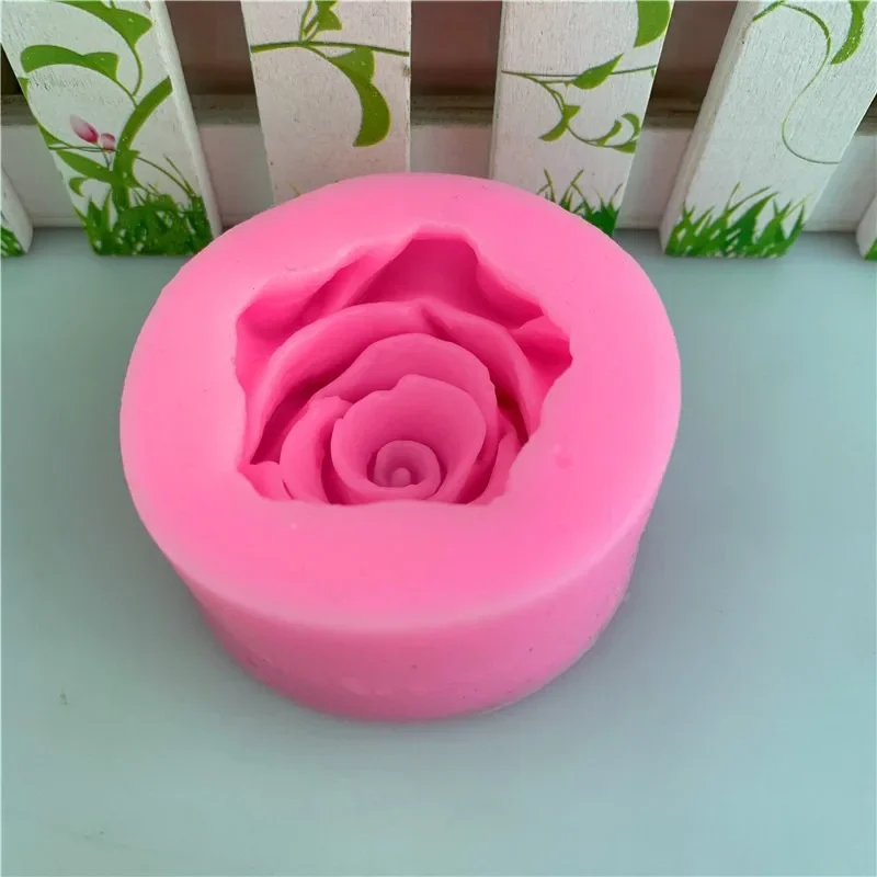 DIY 3D Flower Bloom Rose Shape Silicone Fondant Soap 3D Cake Mold Cupcake Jelly Candy Chocolate Decoration Baking Tool Moulds