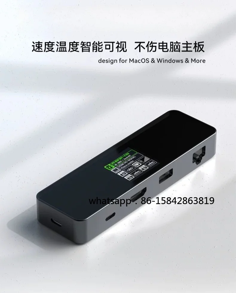 Dock Typec for Macbook Laptop Converter 4k60hdmi Adapter USB Gigabit