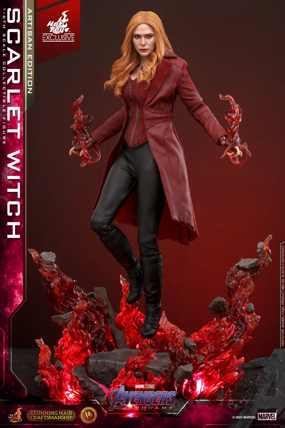 Hottoys 1/6 Female Avengers Final Battle Crimson Witch DX35 Gel Hair Version DX35AE Hair Transplant Full Set 12