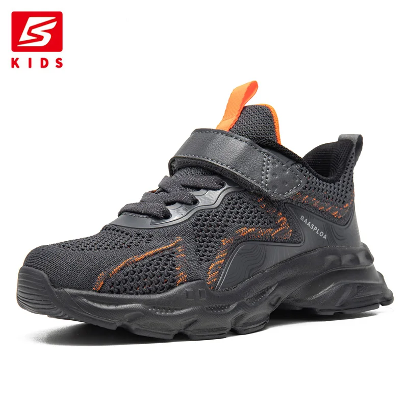 Baasploa-Zapatillas deportivas ligeras y transpirables para niños, zapatos informales para correr, zapatillas de deporte, estilo y Color aleatorios