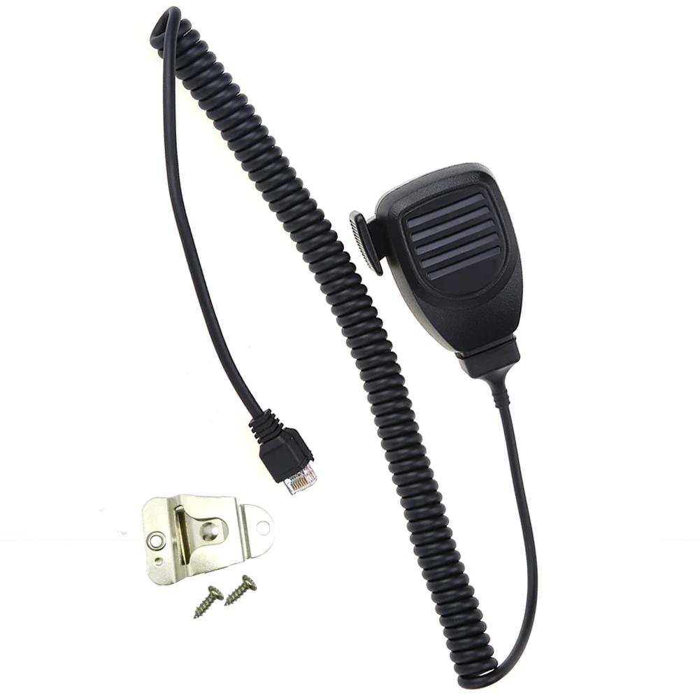 Microfono a mano a 8 pin Microfono altoparlante walkie-talkie portatile Microfono altoparlante con spina RJ-45 per radio mobile Kenwood