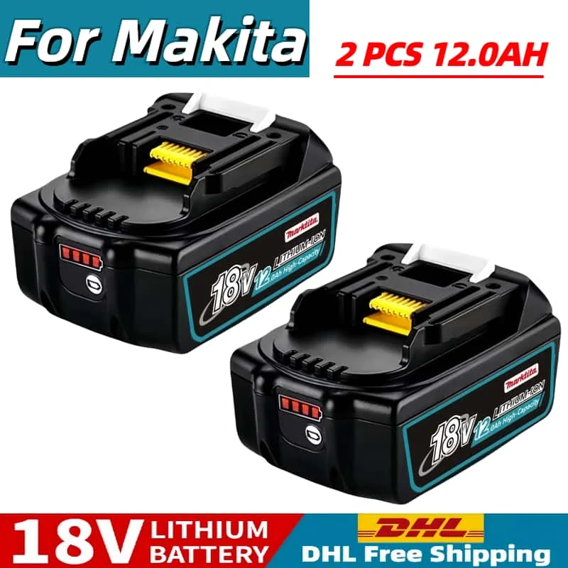 Echt VOOR Makita 18V Batterij 12Ah BL1850B Li-Ion Vervangende Batterij BL1850 BL1860B BL1860 BL1840B BL1830B BL1830 LXT-400 RU