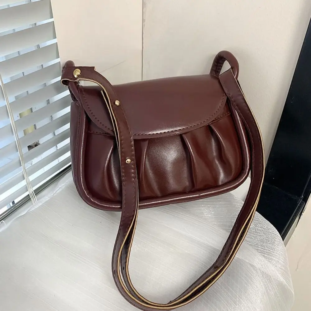 

PU Leather Crossbody Underarm Bag Large Capacity Lightweight Female Small Square Bags Portable Korean Style Elegant Shoulder Bag