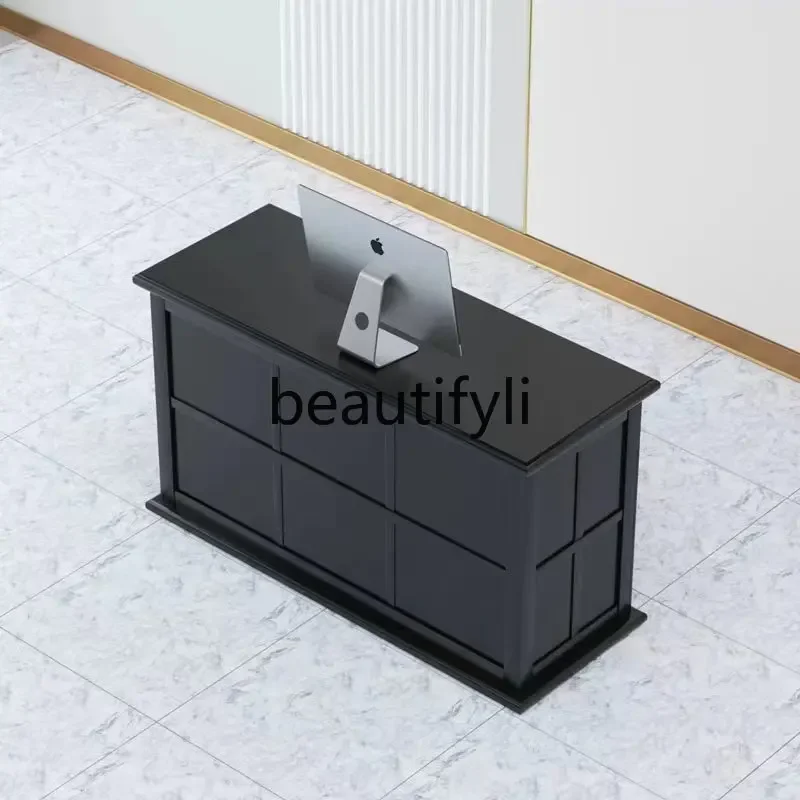 ZzqBlack متجر الملابس مكتب أمين الصندوق شركة مكتب الاستقبال صالون تجميل مكتب الاستقبال صالون الأظافر بسيط شريط صغير التخصيص