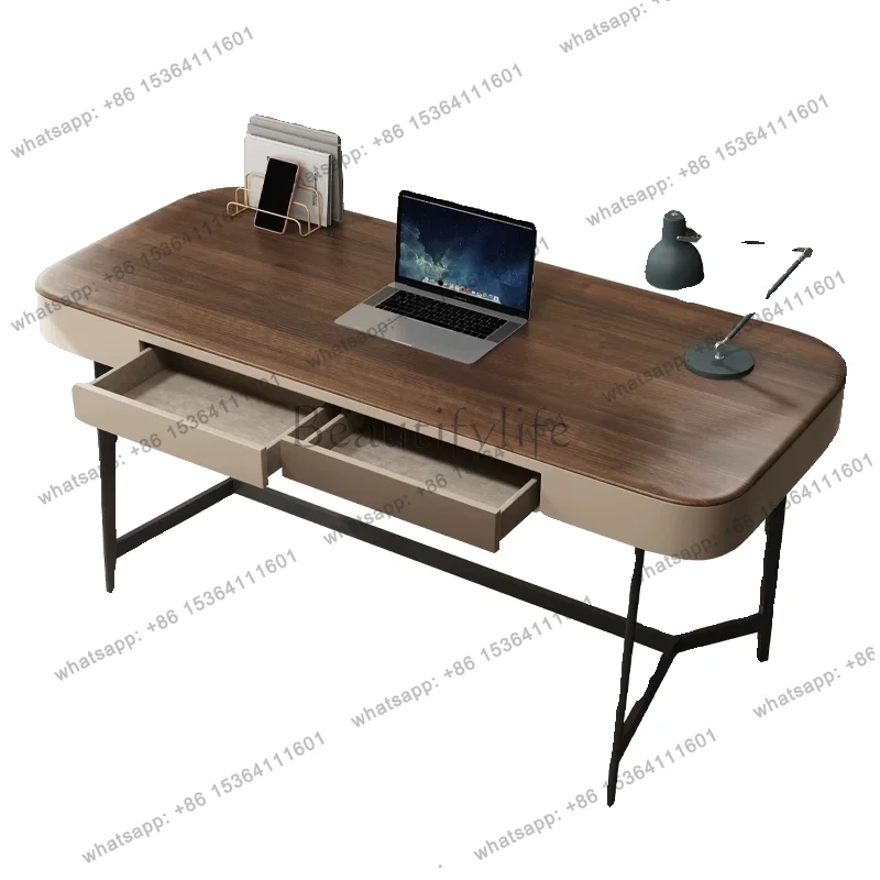 

Medieval style solid wood desk Italian minimalist home retro style computer desk