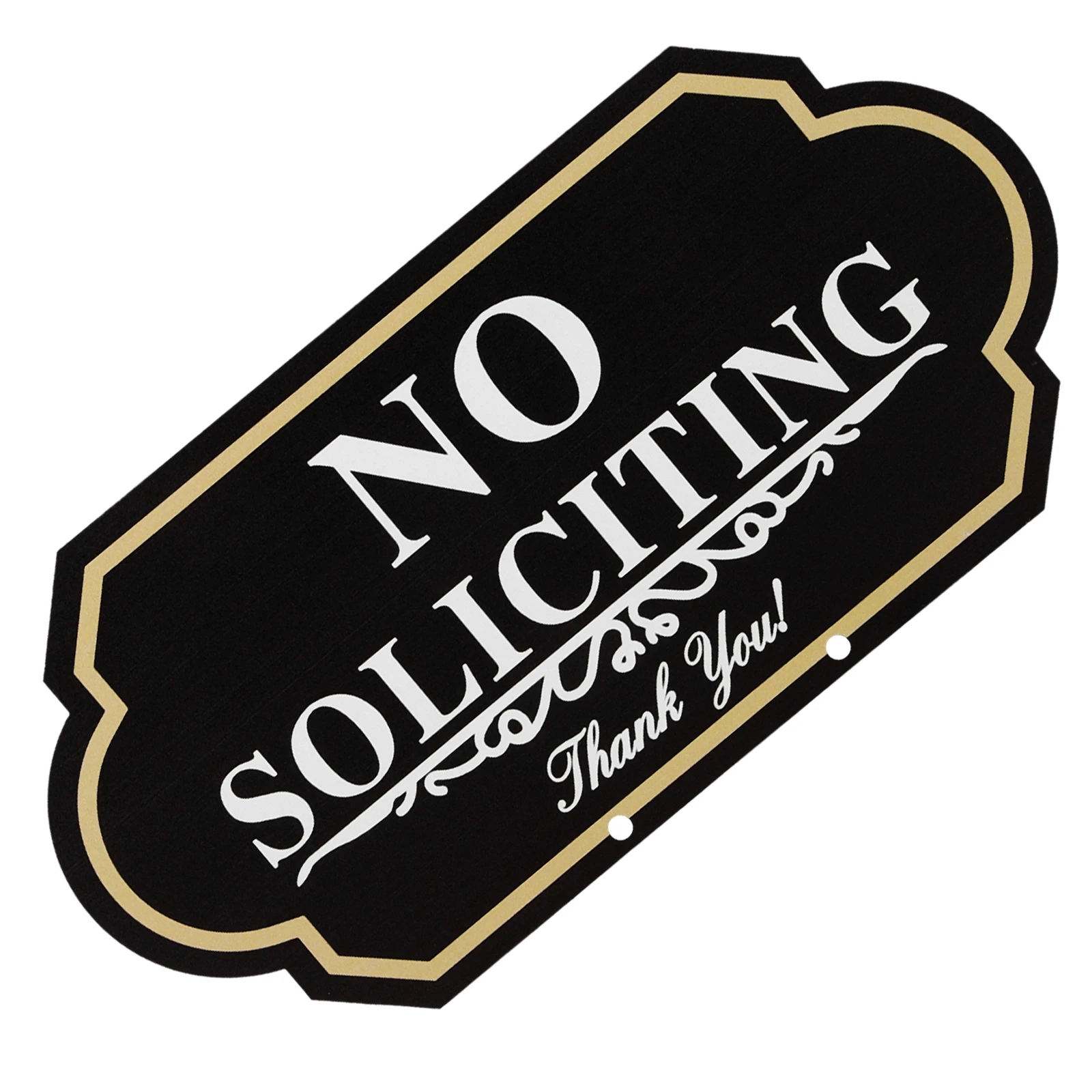 

No Soliciting Signs for Home 25.5x12.7 Double Sided Aluminum Metal Door Hanger Privacy Warning Sign Traffic Safety