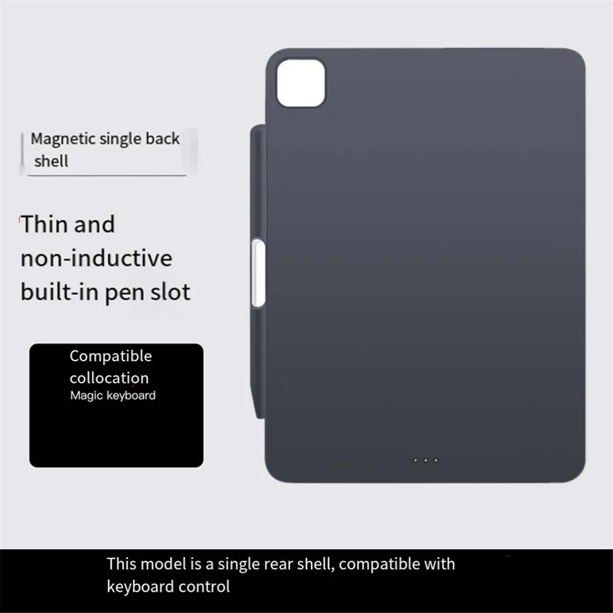 For iPad 12.9 Inches Keyboard Protective Cover Magnetic Attraction iPad Keyboard Case,for iPad Gray