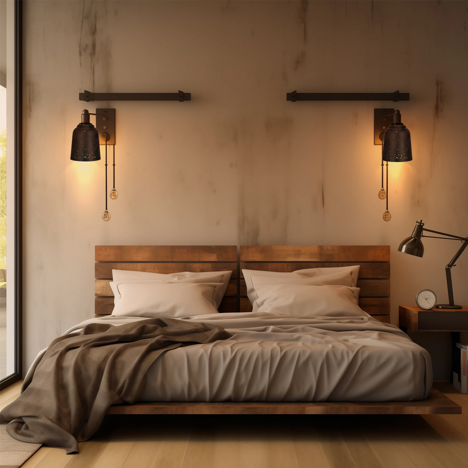 

1pc/2pcs/4pcs E27 Laser Starlight Trumpet Iron Cover Lampshade Painted with Golden Embroidery No-Charge Wall Lamp Speaker Cover