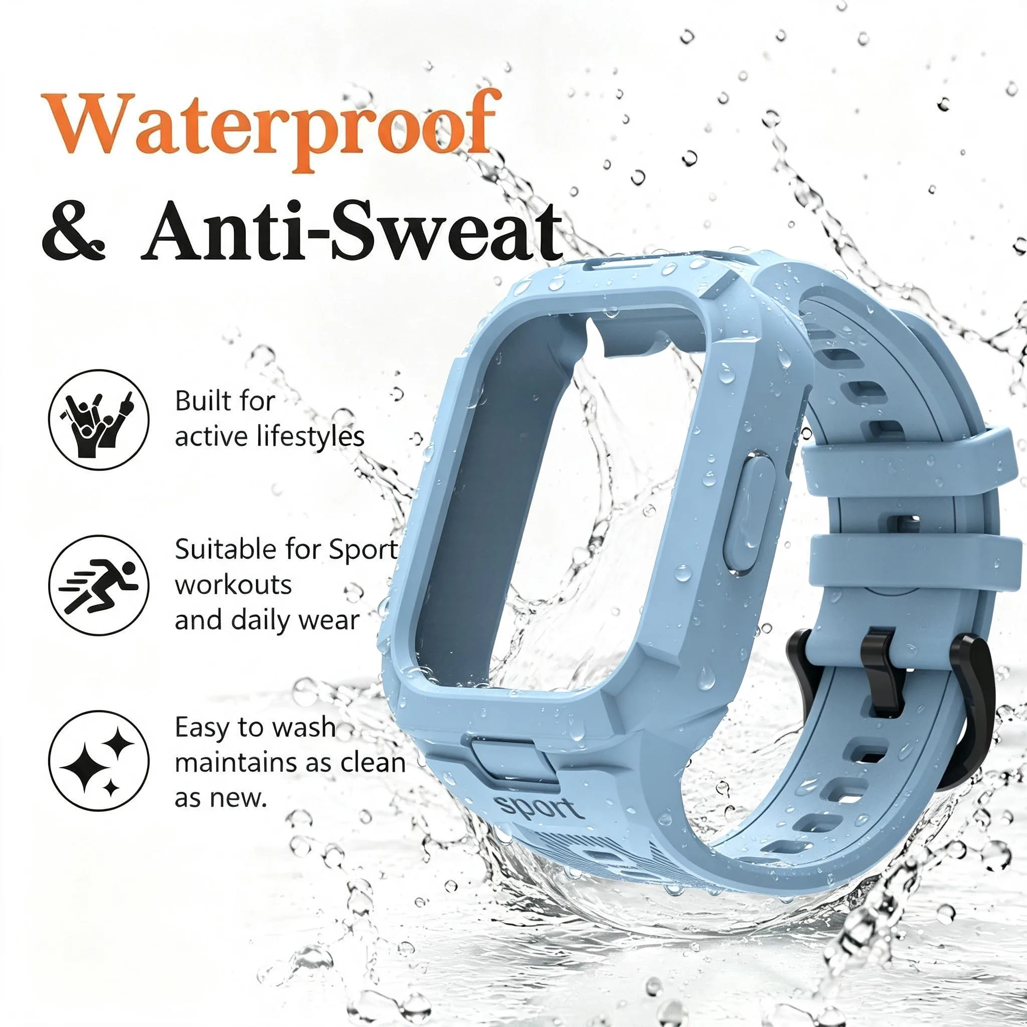 2-in-1 Strap+Case for Xiaomi Redmi Watch 5 Active Smartwatch Sport Wristband Bracelet Correa for REDMI watch 5 Lite Accessories