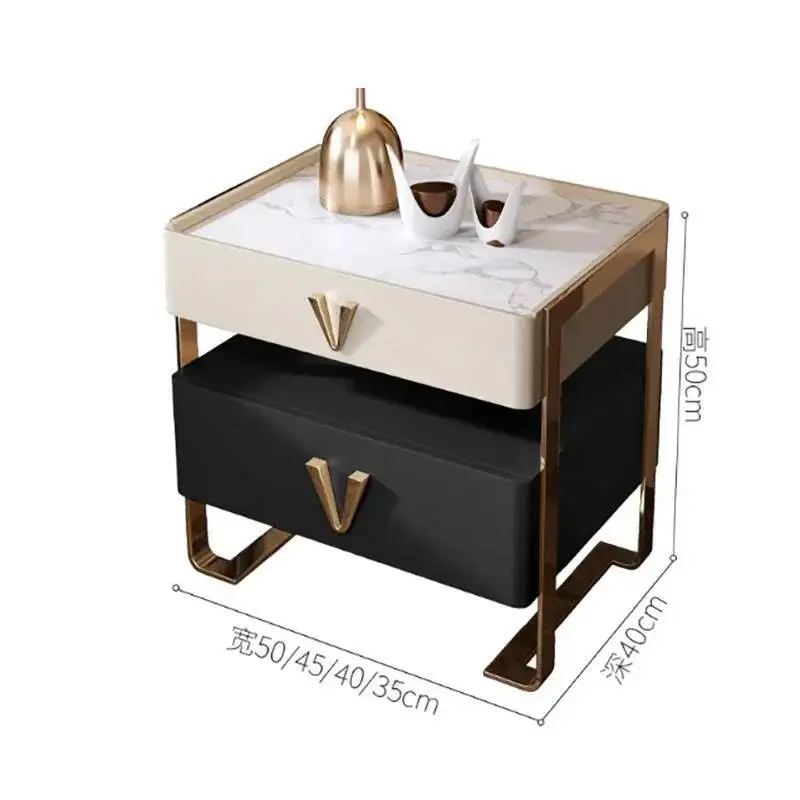 

Trendy Design Bedside Table Nordic Exquisite Elegant Storage Nightstands Simple Modern Mesitas De Noche Bedroom Furniture