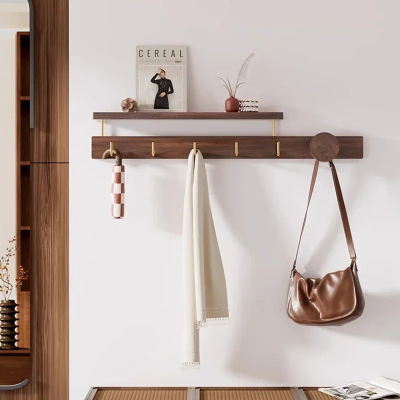 

Bedroom Minimalist Clothes Rack Wood Holder Modern Coat Hanger Rack Stand Wall Colgadores De Ropa Clothing Store Furniture