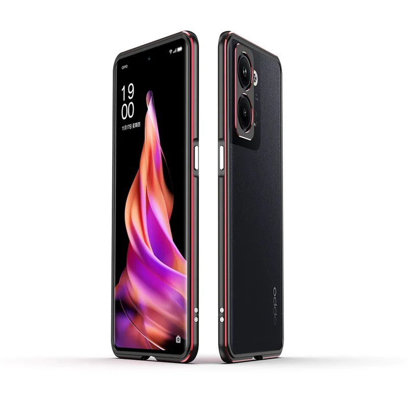 For OPPO Reno 9/9 Pro /9 Pro+ Matel Bumper Case Slim Game Cover with camera Protector