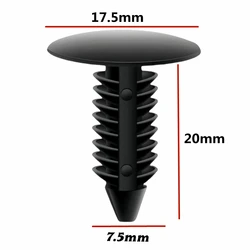 20Pcs For 7.5mm Hole Automotive Push Clip Rivet Christmas Tree Clips Fasteners 1595864 388577S 6030441 1605396 W705589-S300 A16