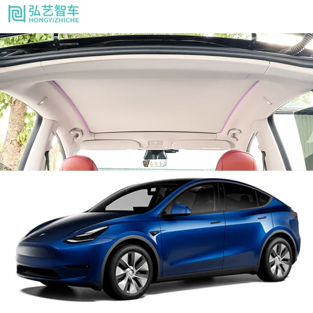 High Quality Car Roof Cover Retractable Sunshade Electric Visor Sunroof for Model Y