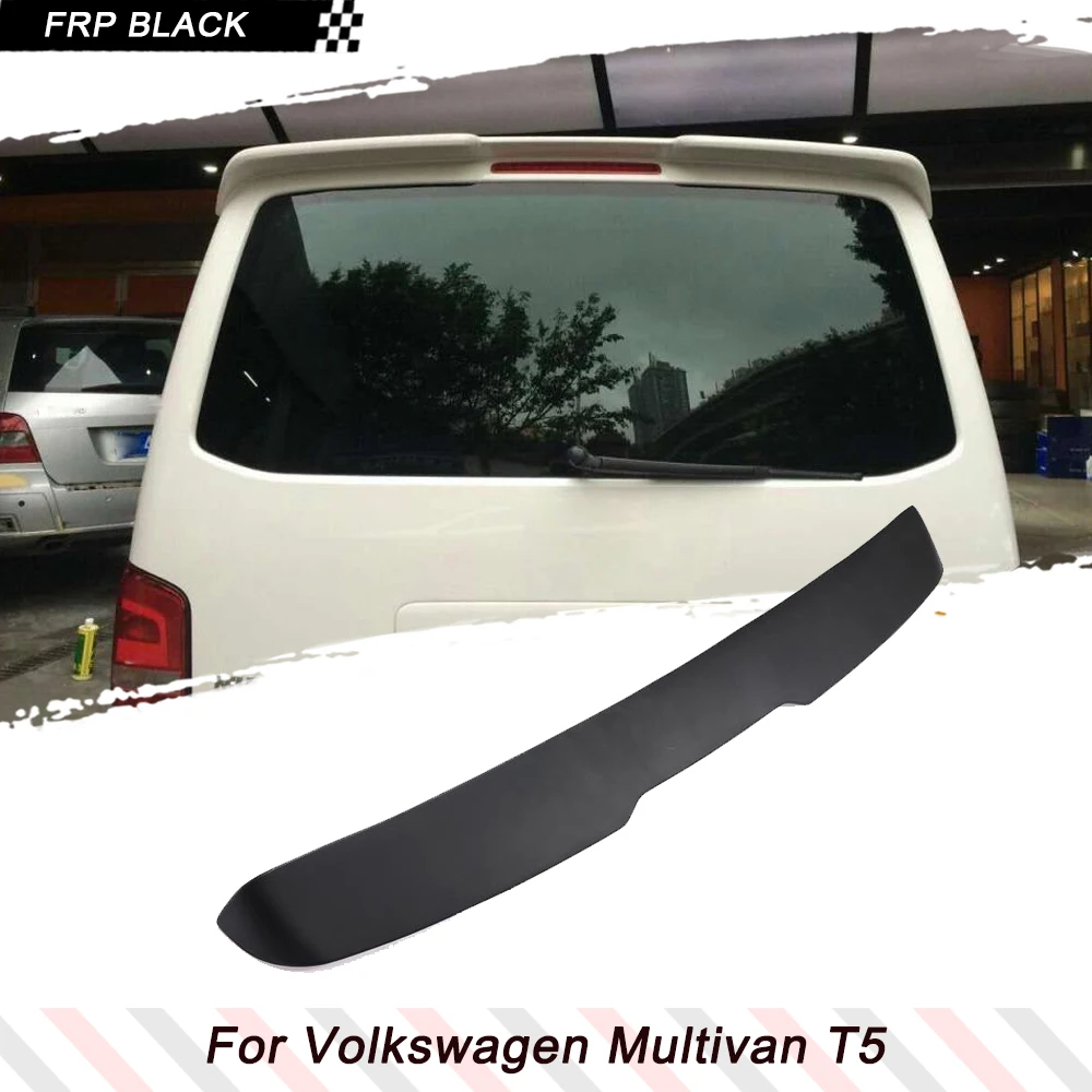 FRP Mattschwarzer Primer Auto-Heckspoiler Dachspoiler für Volkswagen VW Multivan T5 2012-2016 Auto-Fenster-Dachflügel