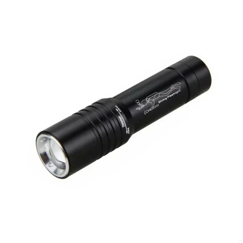 

DV02 Underwater 80m 3800Lm XM-L T6 Diving Scuba LED Flashlight by 18650 Battery 3 Switch Modes Zoomable Torch Dive Flash Light