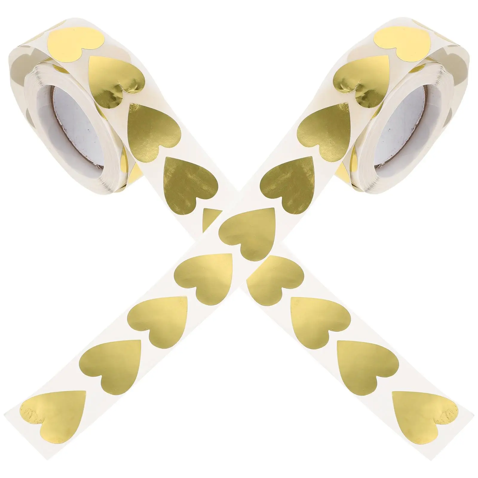 2Pcs Heart Shaped Sealing Labels Decorative Gift Stickers Packaging Parties Envelope Wedding Multi Function Roll Smooth Easy