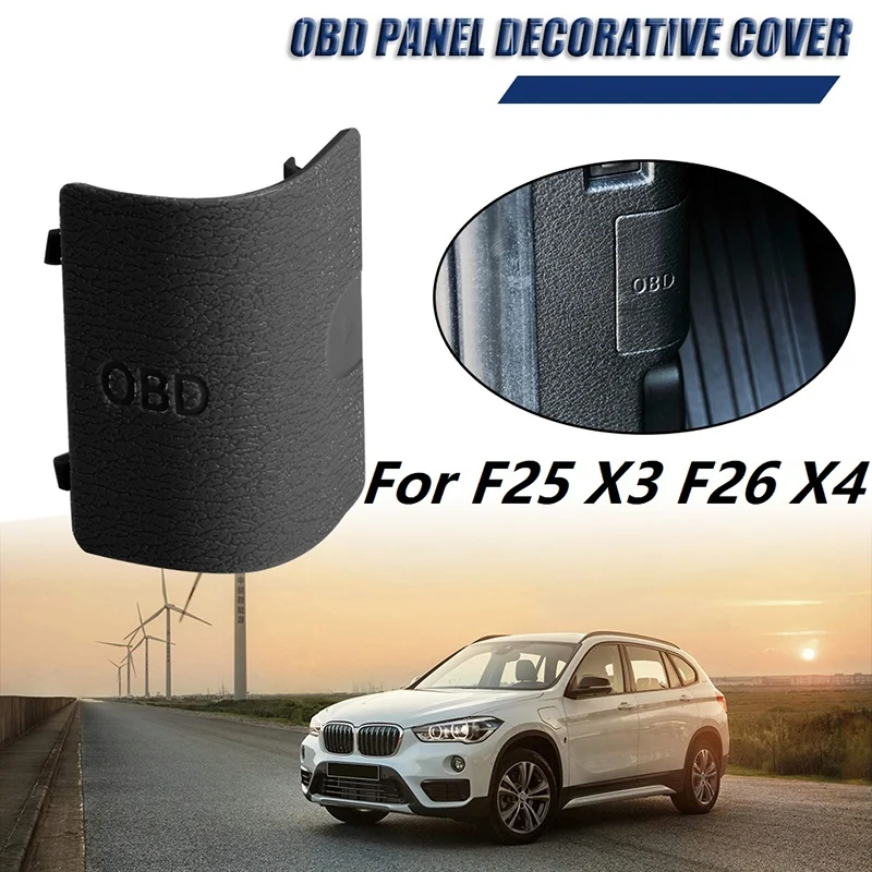 AEA6-OBD Cover For BMW F25 X3 2011-2016 F26 X4 2013-2018 OBD Diagnostic Port Plug 51439190686 Black