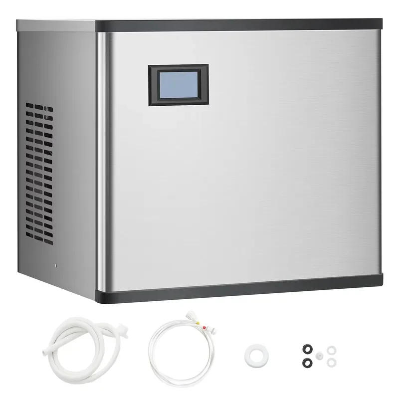 Commercial Kitchen Equipment 300 lb/24-hour Industrial Ice Maker 20 Stainless Steel Self-Cleaning Timed Ice Maker