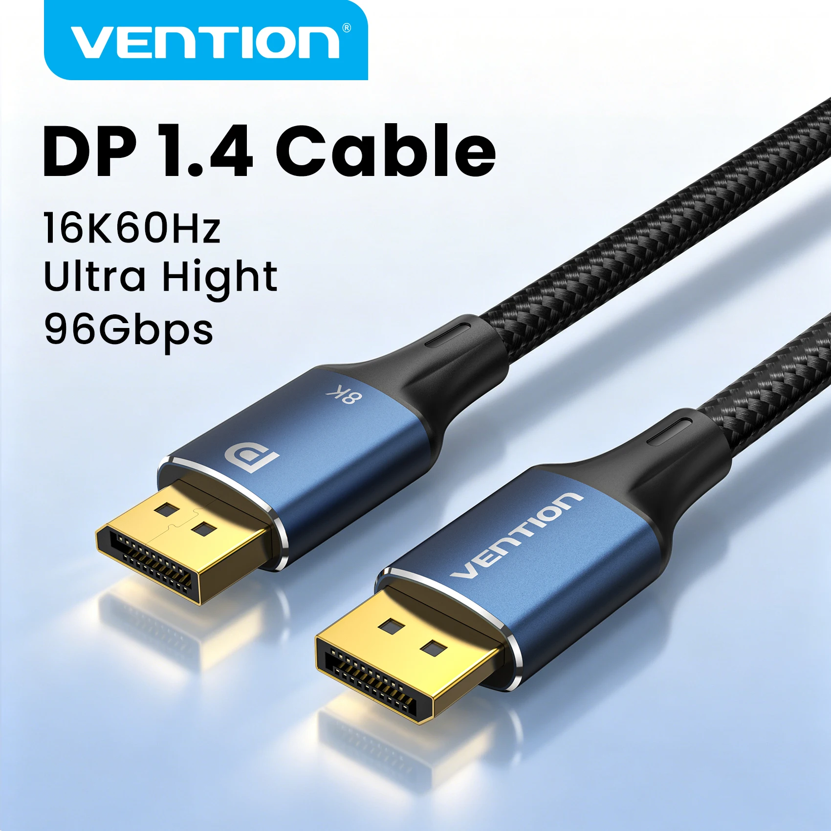 Ventio displayport cabo 8k dp1.4 4k144hz cabo de áudio e vídeo para xiaomi tv caixa computador portátil monitor de vídeo jogo dp cabo exibição porto DP Cable Display Port