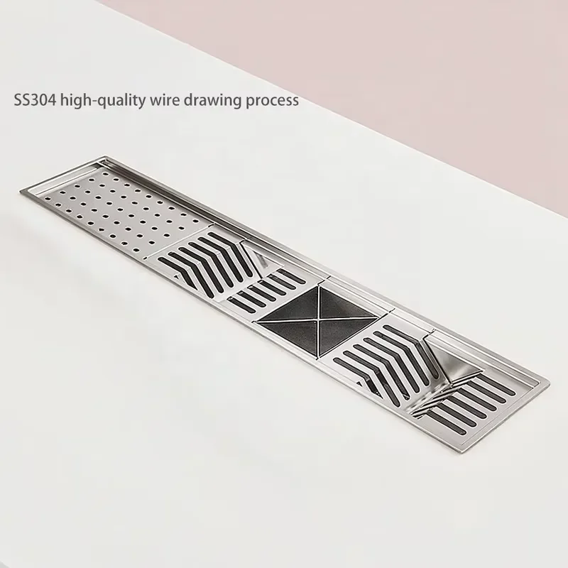 Double bowl rectangular kitchen drain rack, brushed stainless steel, single hole sink type, modern design, under counter