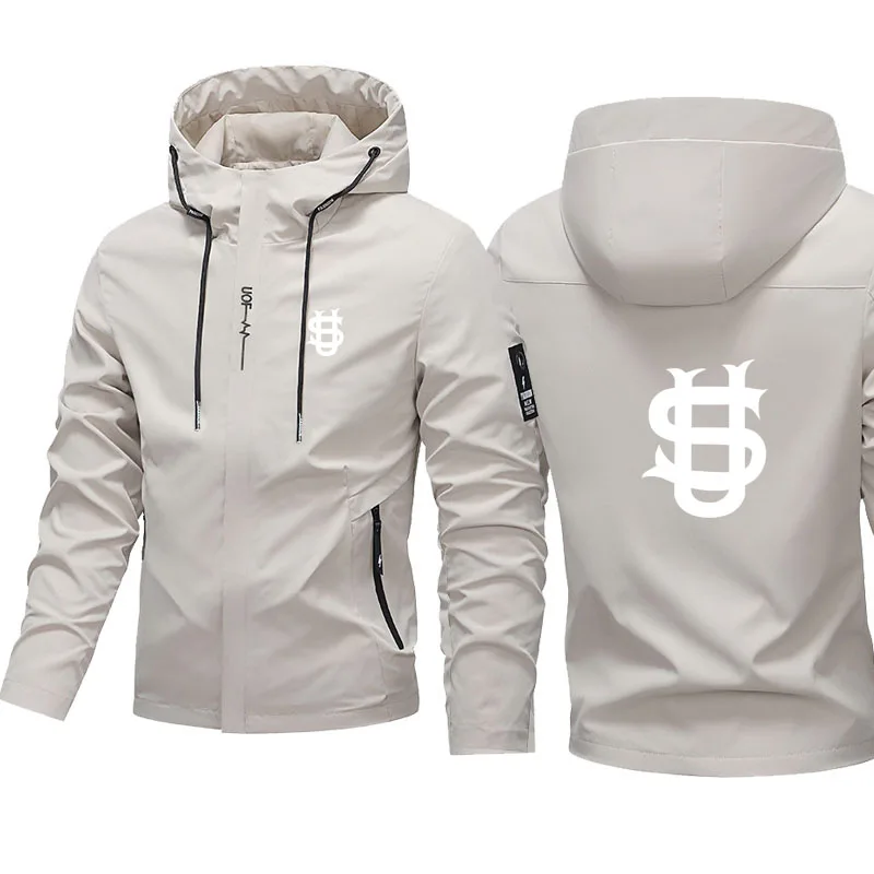 

Мужская весенняя куртка, ветрозащитная, модная, новинка 2026 года, повседневная, удобная, с принтом, для активного отдыха