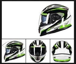 Mannen Vrouwen Dot Winter Full Face Motorhelm Veiligheid Anti-Fog Waterdichte Dubbele Lens Motorfiets Helm Casco Motorcross