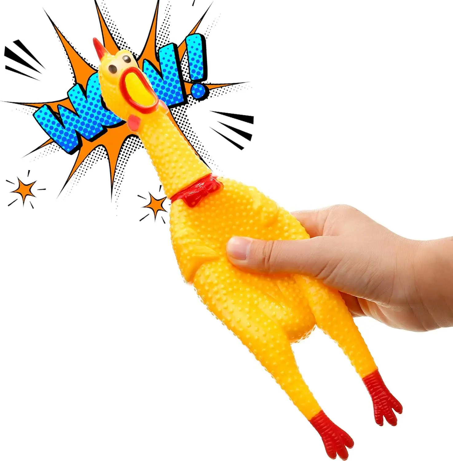 Interactive Dog Chew Toy For Large Small Dogs Squeaky Dog Toys Screaming Chicken Durable Pet Toy Squeeze Rubber Dog Accessories