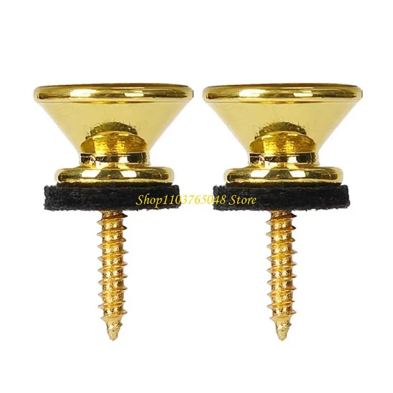 R53E 2Pcs Guitar Strap Buttons Locks Guitar Straplocks Strap Retainer Pegs Guitar Straps Lock Straps Button Replacement Sets