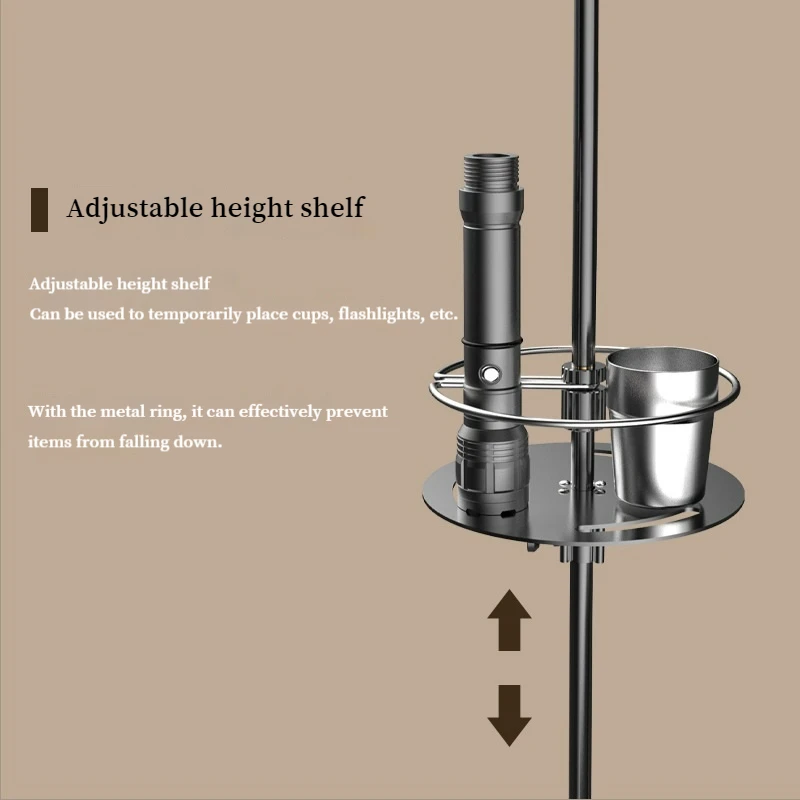 Imagem -03 - Outdoor Multifuncional Camping Light Stand Plug de Terra Dobrável Ajustável Alumínio Alloy Desktop Light Stand Faça Você Mesmo Camping Light Stand