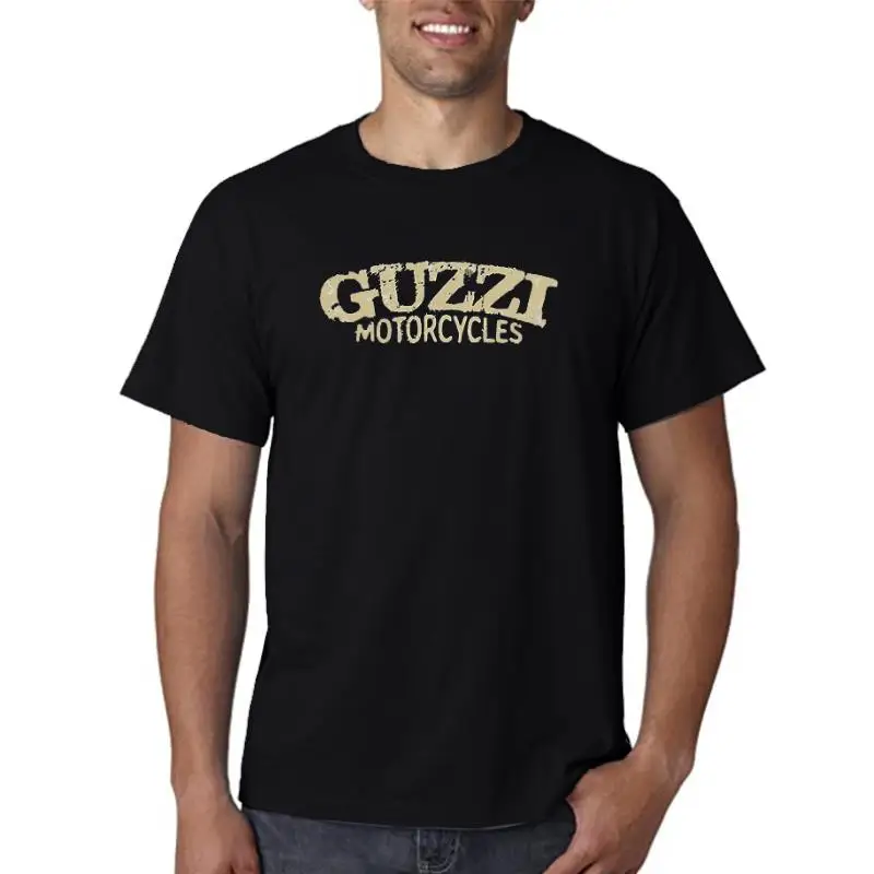 Men T shirt Guzzi Motorycles Letter Printed Classic Moto Guzzi Fashion Casual Style Round Neck Short Sleeves Cotton women