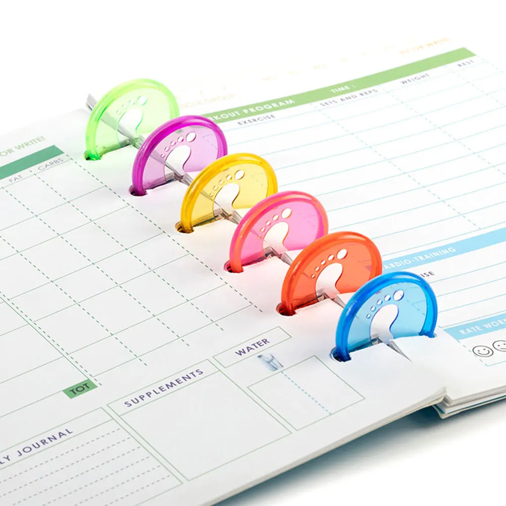 

40Pcs Discbound Expansion Discs Plastic Binder Rings Multi-Color Smooth Lightweight for DIY Notepads Planners Loose Leaf Binding