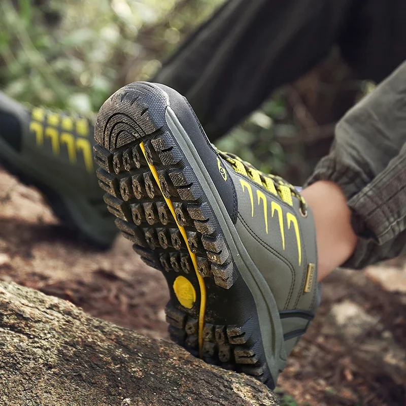 Zapatos de senderismo al aire libre, par de botas para caminar, talla grande 47, zapatos de entrenamiento resistentes al desgaste para caminar al