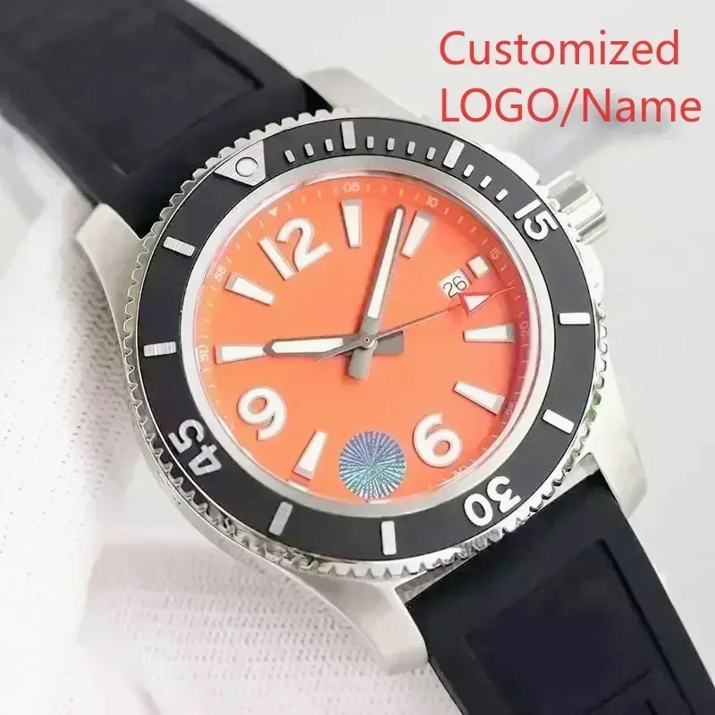 Men Automatic Mechanical Watches Rotatable Ceramic Solid Stainless Casing Distinct Black Blue Shades Luminescent