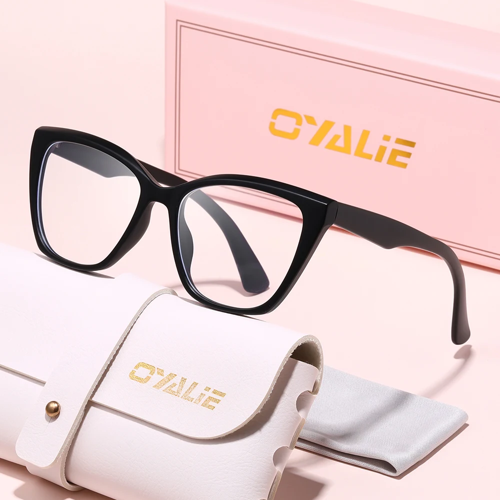 نظارات Oyalie الكلاسيكية بإطار متعدد الألوان، بتصميم رائع وخطوط ناعمة لتعديل ملامح الوجه، مناسبة للمطابقة مع المناسبات والملابس