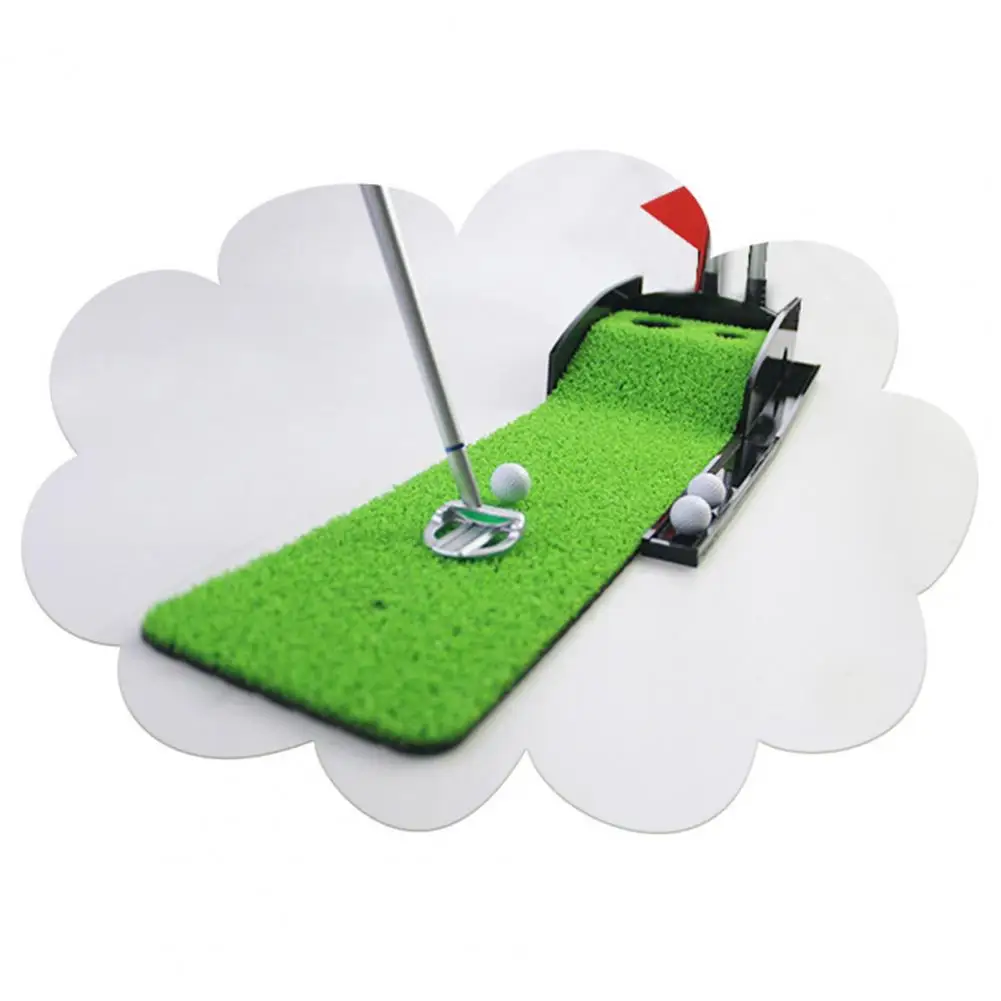 

Golf Ball System Putting Green Practice Mat Desktop Golf Putting Set for Men Mini Golf Clubs Putter Trainer with Putting for Dad