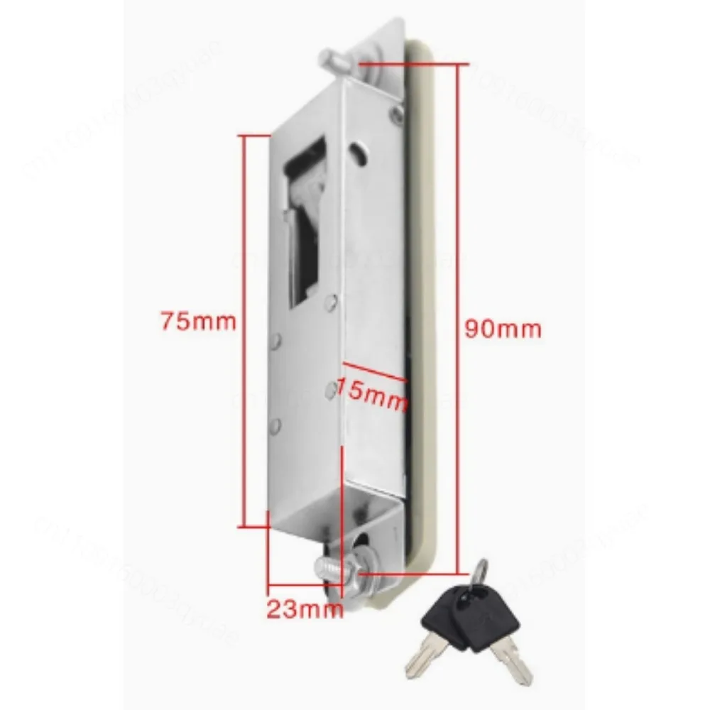 

9700 White Iron Cabinet Hook Lock, Sliding Door Furniture File Cabinet Lock