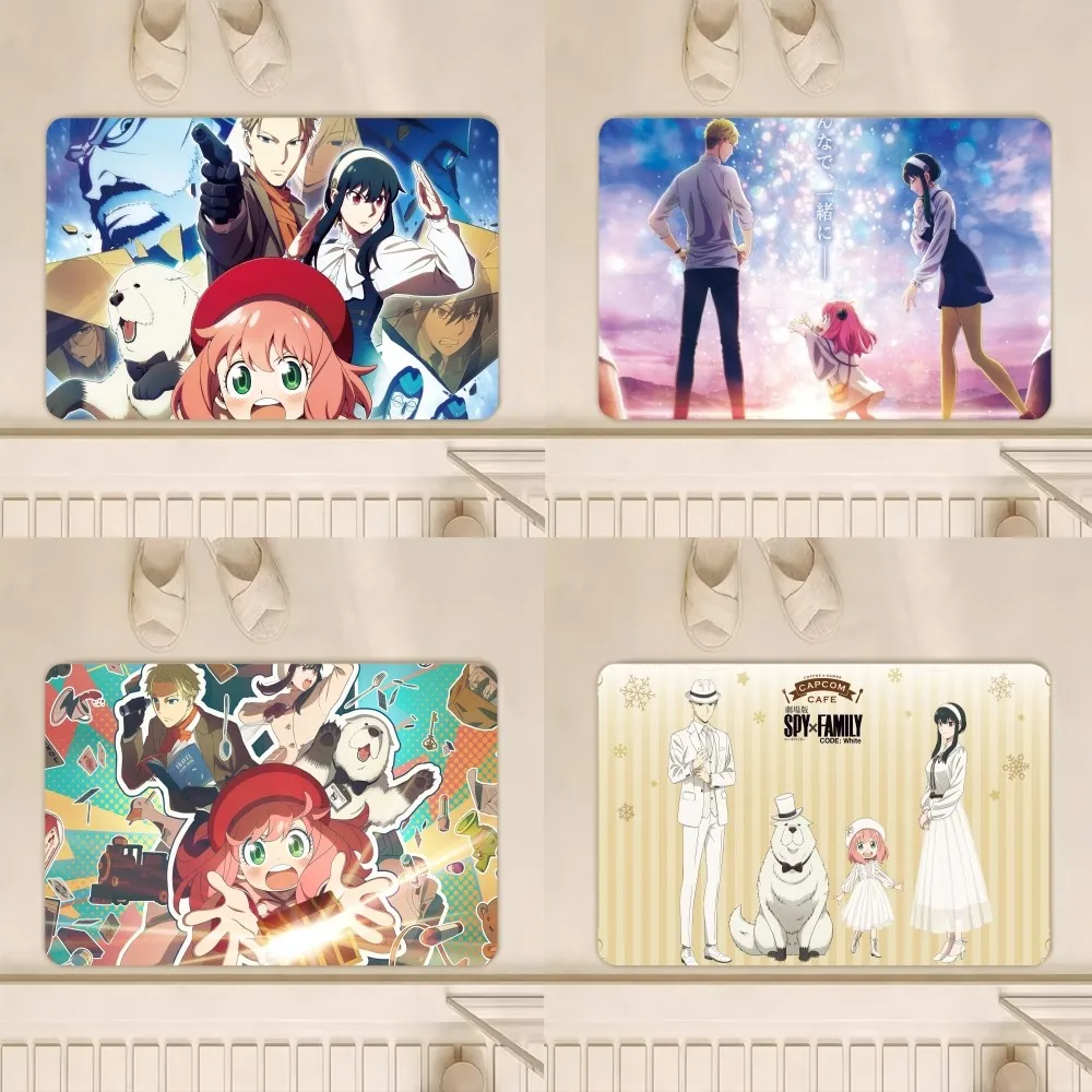 bilibili Anime SPY X FAMILY CODE White D Floor Mat Bedroom Kitchen Door Bath House Super Absorbent Foot Non-slip