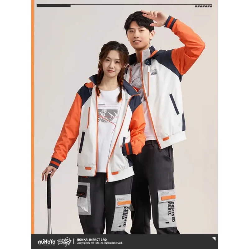 Official Genuine Honkai Impact 3 Kiana Kaslana Doujin Reburn Jacket Coat Couple Lost Traveler Kiana Spring and Autumn Season Top