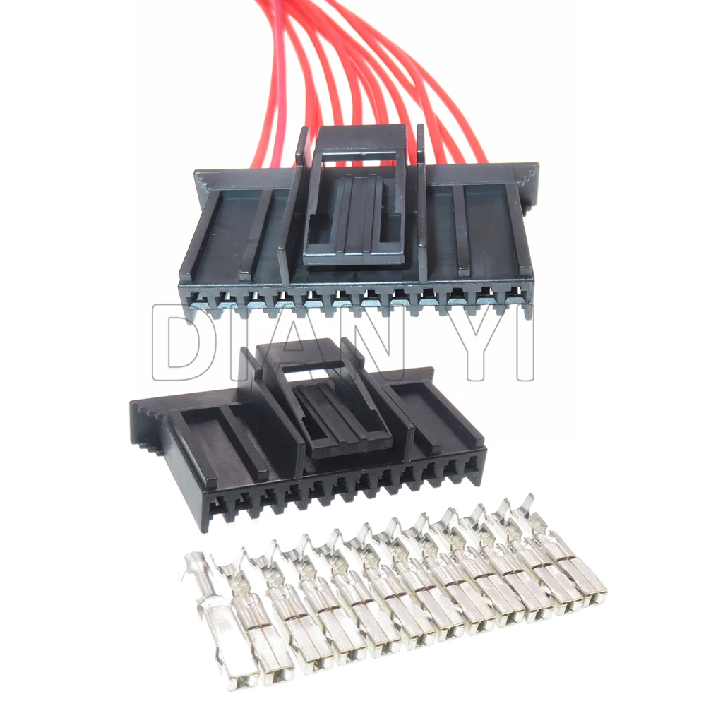 1 Set 12 Way Car Unsealed Wire Connector With Cables AC Assembly Auto Accessories 211PC122S0017 Automobile Electric Cable Plug