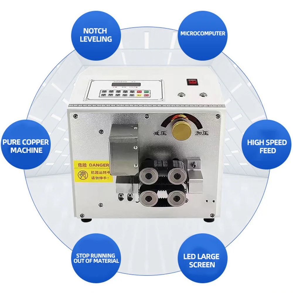 Automatic computer Cloth Tape Silicone tube Cutting Machine LCD Touch Screen Heat Shrink Cutter